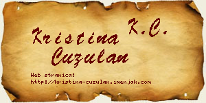 Kristina Ćuzulan vizit kartica